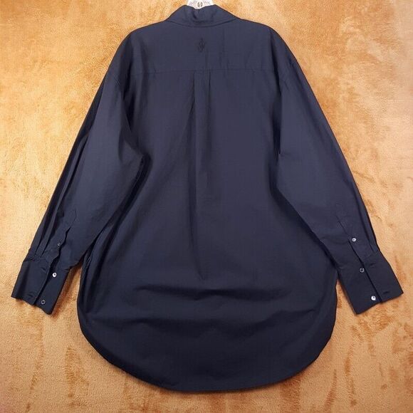 JW ANDERSON X MICHAEL CLARK Shirt Mens Medium Black Button Oversized Peace $690 - Picture 4 of 9